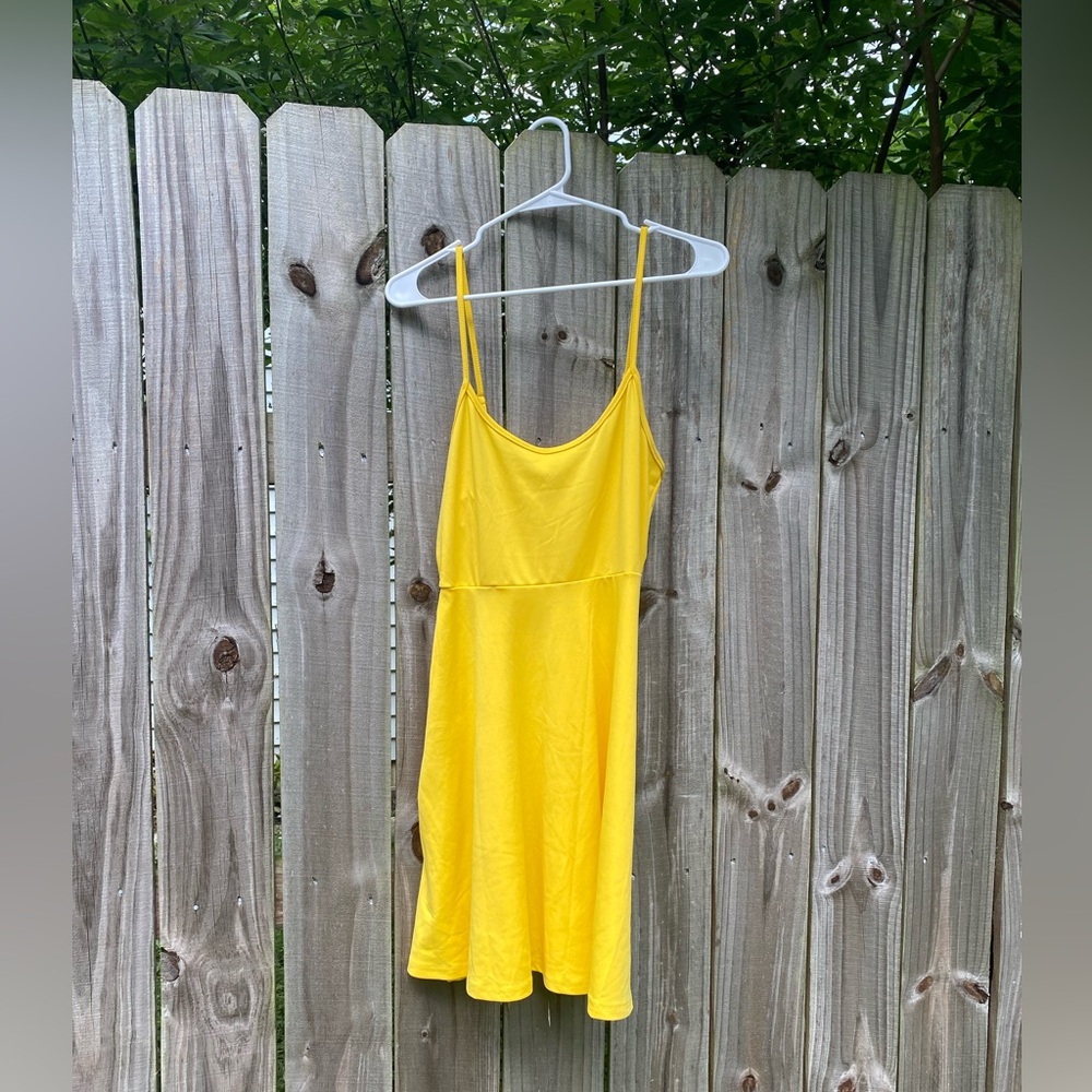 SHEIN Bright Yellow Sleeveless Dress